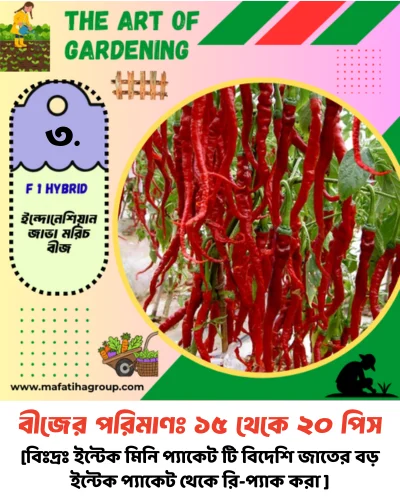 ৭ ধরনের মরিচ বীজের কম্বো + ৫ ধরনের আনকমন জাতের বীজ গিফট - Image 4