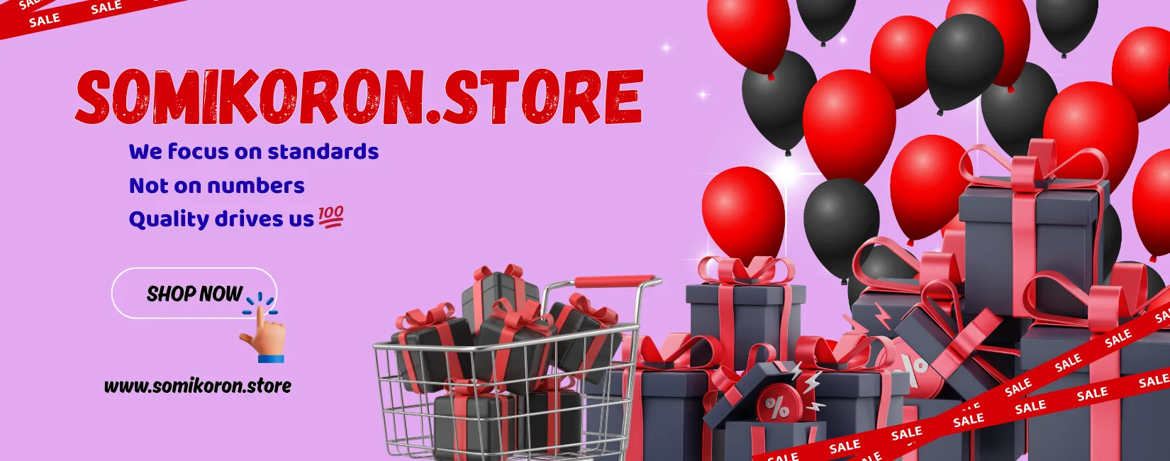 Black and Red Modern Black Friday Sale Facebook Fundraiser Cover Photo (1650 x 650 px)